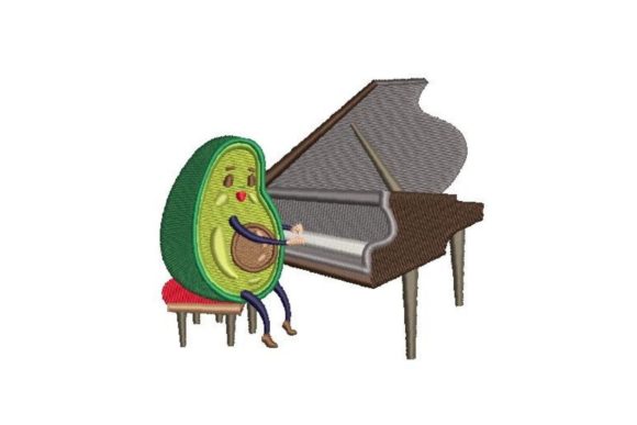 Avocado Pianist: A Whimsical Machine Embroidery Design Review
