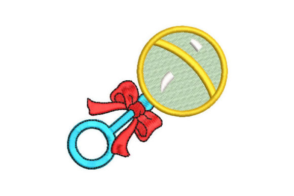 Baby Rattle: A Cute Embroidery Design for Etsy Sellers