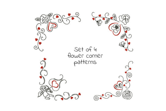 Flower Hearts Swirls Corner Patterns Review
