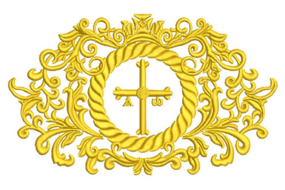 Ornamental Cross and Crown: A Majestic Gift Design