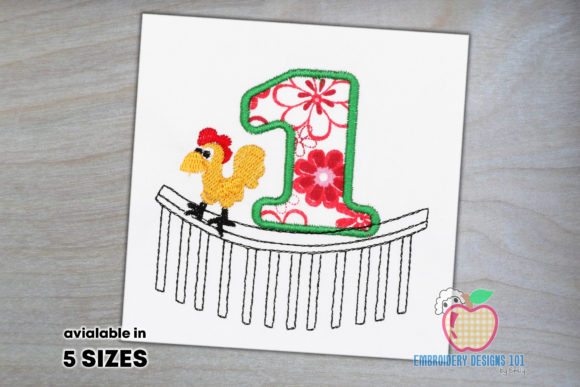 Review: 1st Birthday Rooster Crowing on a Fence