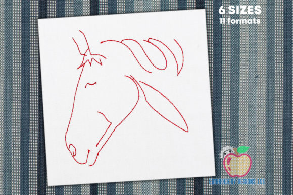 Review: Beautiful Horse in Brown Color Line Art
