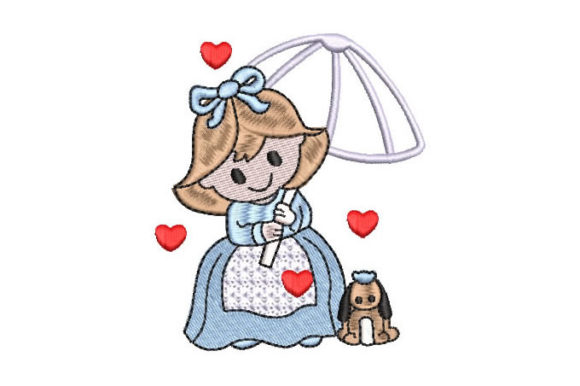 Review: Girl with Umbrella and Pet for Business Merch